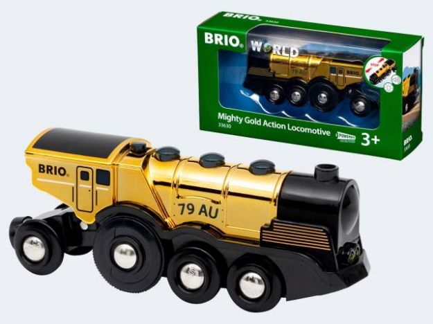 Bild von BRIO 63363000 BRIO Goldene Batterielok mit Licht und Sound