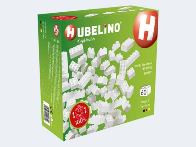 Bild von Hubelino Bausteine weiss 60T - 420602