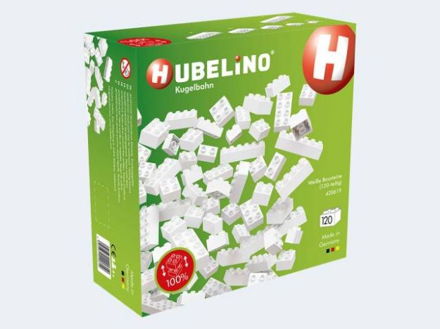 Bild von Hubelino Bausteine weiss 120T - 420619