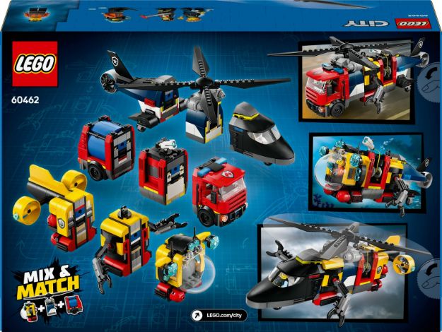 Bild von LEGO® City - 60462 Kombinationsset mit Hubschrauber, Löschauto und U-Boot