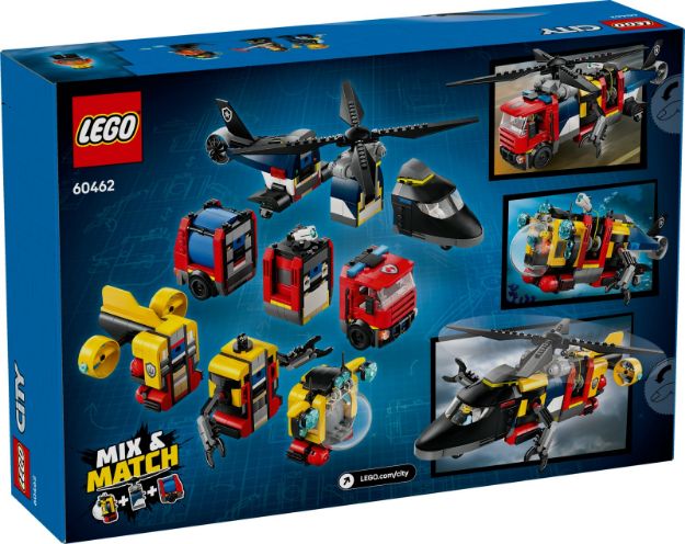 Bild von LEGO® City - 60462 Kombinationsset mit Hubschrauber, Löschauto und U-Boot
