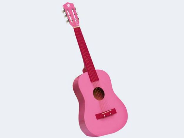 Bild von Concerto Gitarre 75cm Holz pink - 701208