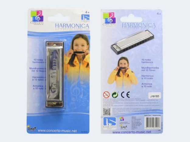 Bild von Concerto Mundharmonika 10 Stimmen Metall 10cm - 703105