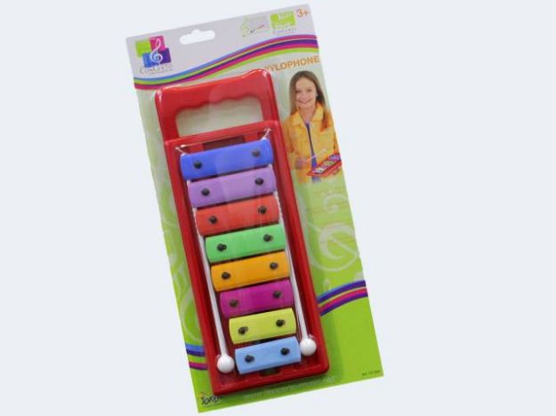 Bild von Concerto Xylophon 8 Töne25cm Metallplatten bunt - 707304