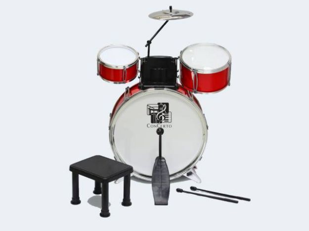 Bild von Concerto Schlagzeug 3 Trommeln 1 Becken + Hocker - 708302