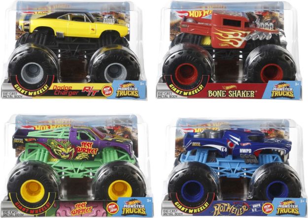 Bild von Mattel Hot Wheels Monster Trucks, Maßstab 1:24, ab 3 Jahre, sortiert - FYJ83