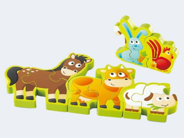Bild von Hape Puzzle Zahlen & Farmtiere - E1628