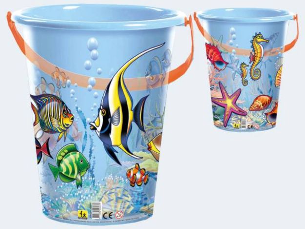 Bild von Sandeimer 23cm transparent mit Fischmotiv - 405494