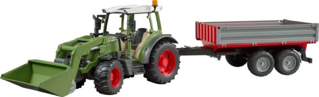 Bild von Bruder 02182 Fendt Vario 211 mit Frontlader und Bordwandanhänger