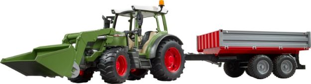 Bild von Bruder 02182 Fendt Vario 211 mit Frontlader und Bordwandanhänger