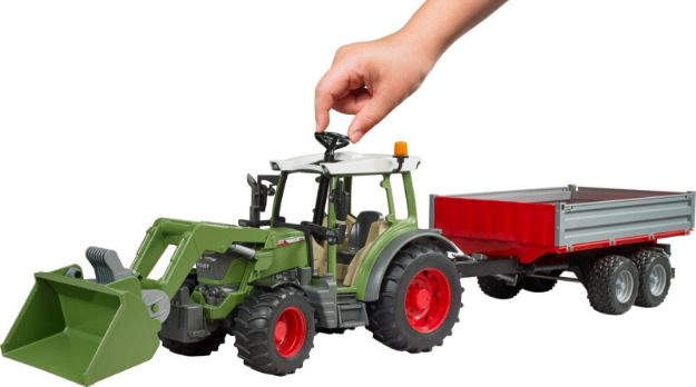 Bild von Bruder 02182 Fendt Vario 211 mit Frontlader und Bordwandanhänger