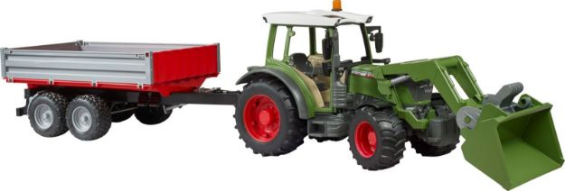 Bild von Bruder 02182 Fendt Vario 211 mit Frontlader und Bordwandanhänger
