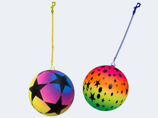 Bild von Pufferball Sterne mit Spirale 22cm aufblasbar - Ein Stück wird nach dem Zufallsprinzip zugesendet! - 402575