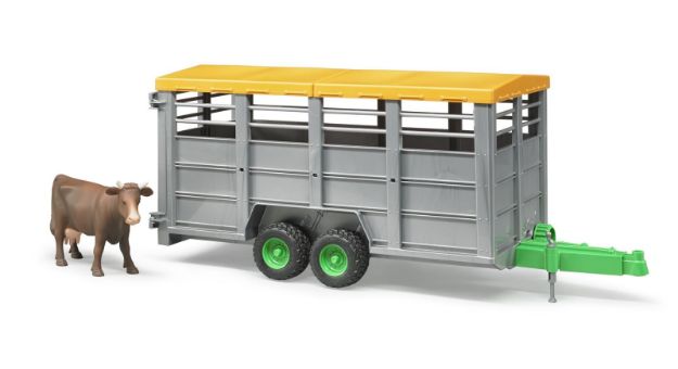 Bild von Bruder 02227 Viehtransportanhänger inklusive 1 Kuh