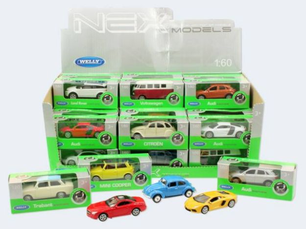 Bild von Welly PKW 7cm Met 1:60 WB German Cars - Eine Verkaufseinheit = 36 Stück - 21520