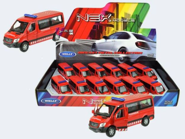 Bild von Welly Mercedes Sprinter Feuerwehr - Eine Verkaufseinheit = 12 Stück - 21660