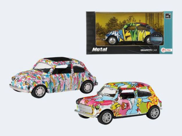 Bild von Rückzugauto mit Graffiti Metall - Ein Stück wird nach dem Zufallsprinzip zugesendet! - 21723Z