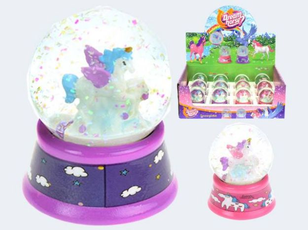 Bild von Schneekugel Einhorn mit Glitzer - Eine Verkaufseinheit = 12 Stück - 35322Z