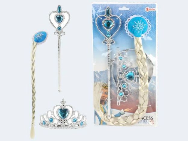 Bild von ICE Princess Set mit Zopf Tiara + Stab - 12136A
