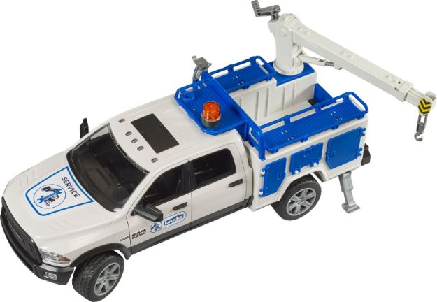 Bild von Bruder 02509 RAM 2500 Service Truck mit Kran und Rundumleuchte