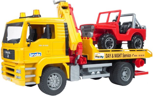 Bild von Bruder 02750 MAN TGA Abschlepp-LKW mit Geländewagen