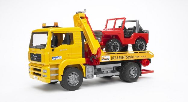 Bild von Bruder 02750 MAN TGA Abschlepp-LKW mit Geländewagen