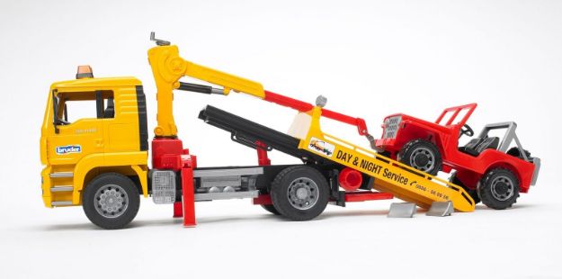 Bild von Bruder 02750 MAN TGA Abschlepp-LKW mit Geländewagen