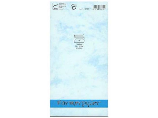 Bild von Briefhülle Dl/20 blau marmoriert - 880252