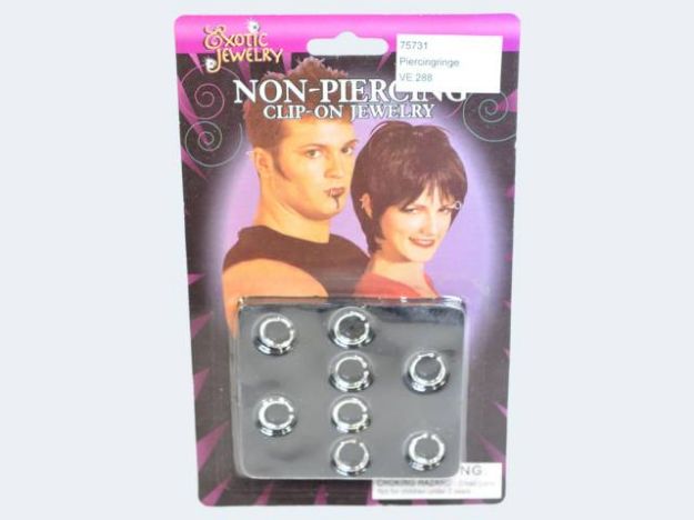 Bild von 8 Piercingringe auf Karte - 75731