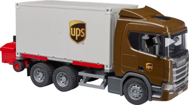 Bild von bruder 03582 Scania Super 560R UPS Logistik-LKW mit Mitnahmestapler