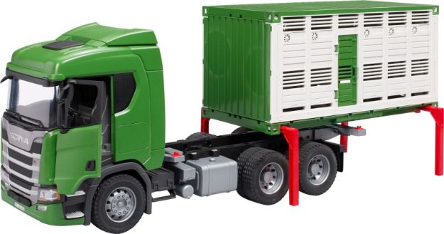 Bild von bruder 03548 Scania Super 560R Tiertransport-LKW mit 1 Rind