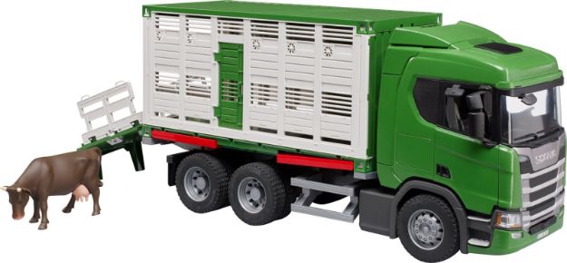 Bild von bruder 03548 Scania Super 560R Tiertransport-LKW mit 1 Rind
