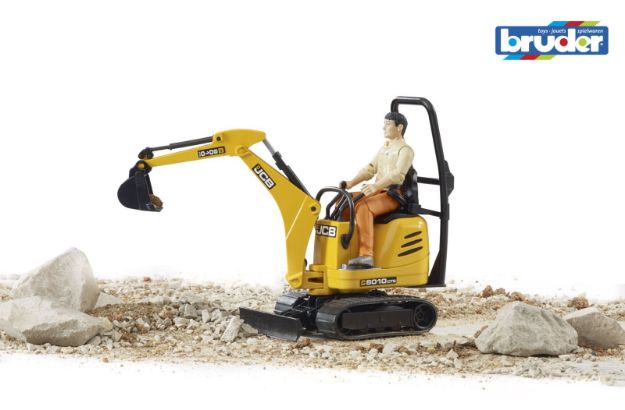 Bild von Bruder 62002 Mikrobagger 8010CTS und Bauarbeiter
