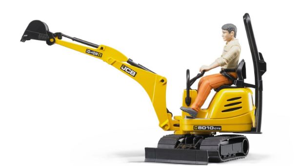 Bild von Bruder 62002 Mikrobagger 8010CTS und Bauarbeiter