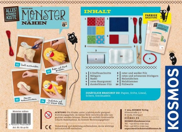 Bild von Monster nähen Bastelbox - 604080