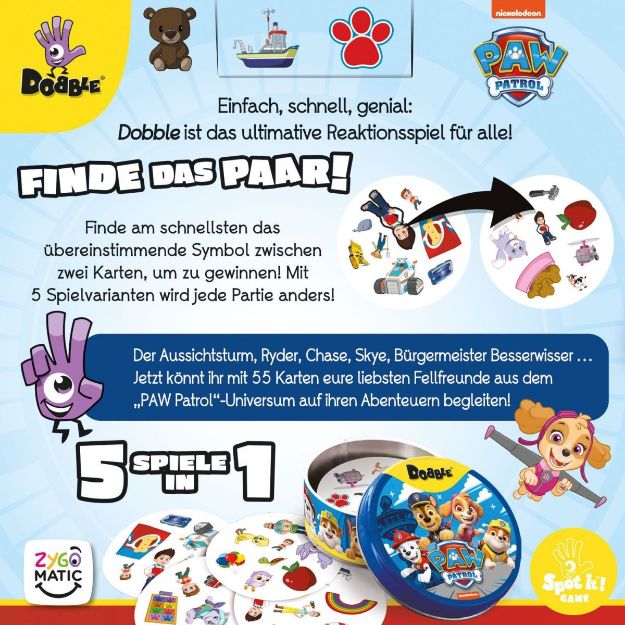 Bild von Dobble Paw Patrol 55 Karten Refresh 2023