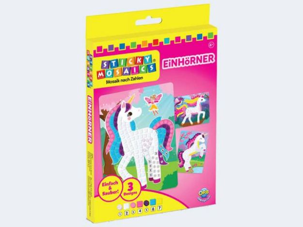 Bild von Sticky Mosaic Travel Pack Einhörner 3 Motive - 620604