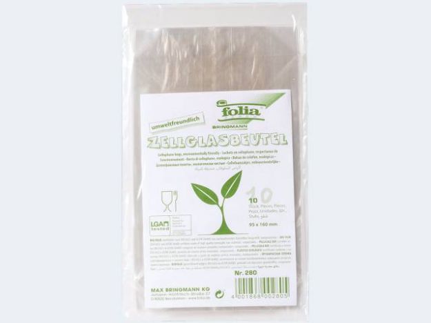 Bild von Zellglas Bodenbeutel 10St 95x160mm - 280