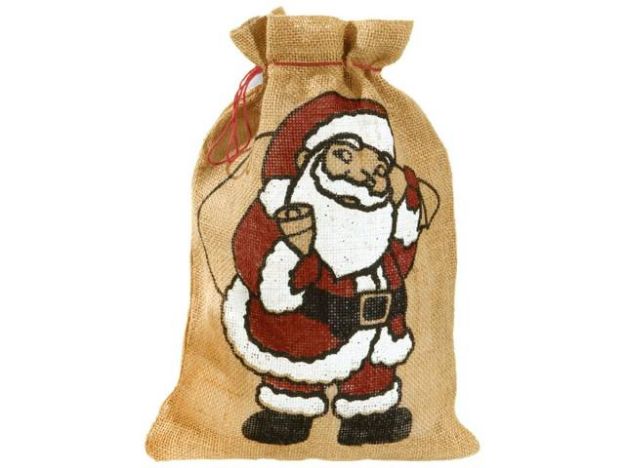 Bild von Niko-Sack 25x35cm Jute natur mit Niko Bild bunt - J110