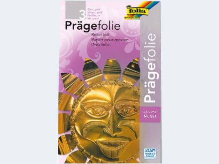 Zeige Details für Prägefolie 19x30 3 Bogen 75µ gold - 521 Bild von Prägefolie 19x30 3 Bogen 75µ gold - 521