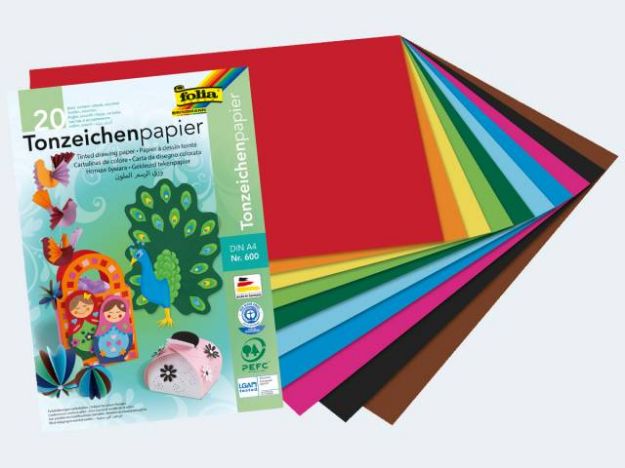 Bild von Tonpapierblock A4 20Bl 130g - 600