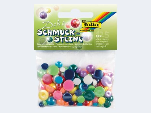 Bild von Schmucksteine 125St Kollektion Perlmutt Halbkugeln - 1249