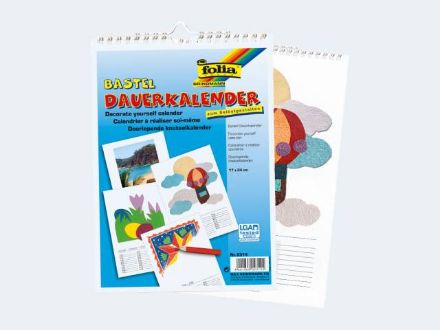 Zeige Details für Bastelkalender A5 weiss 220g Druck schwarz - 2314 Bild von Bastelkalender A5 weiss 220g Druck schwarz - 2314