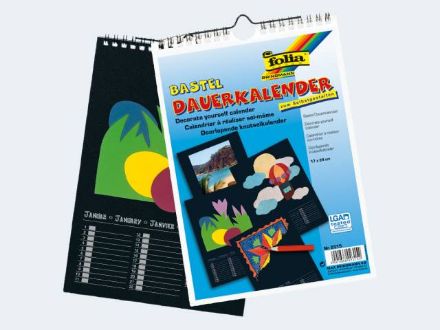 Zeige Details für Bastelkalender A5 schwarz 220g Druck silber - 2315 Bild von Bastelkalender A5 schwarz 220g Druck silber - 2315