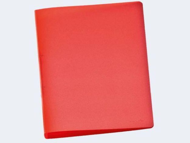 Bild von Ringbuch A4 15mm Frost rot PP 2-Rg - 69112