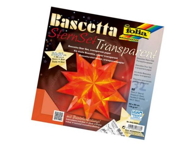 Bild von Bascetta-Stern Set 32Bl 20x20 115g orange - 840/2020
