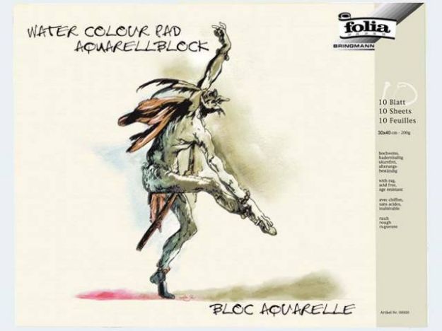 Bild von Aquarellblock 30x40 10Bl 200g rauh vierfach geleimt - 8333