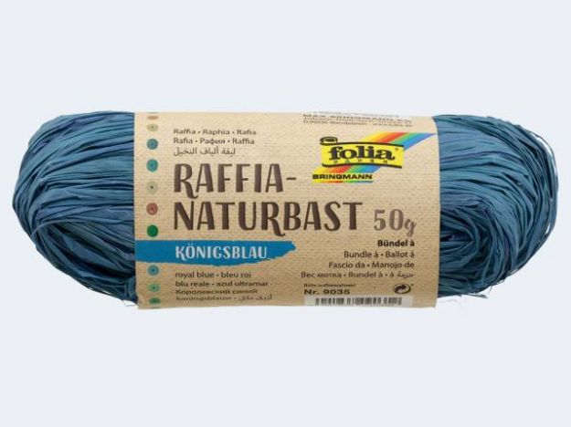 Bild von Naturbast Raffia 50g königsblau - 9035