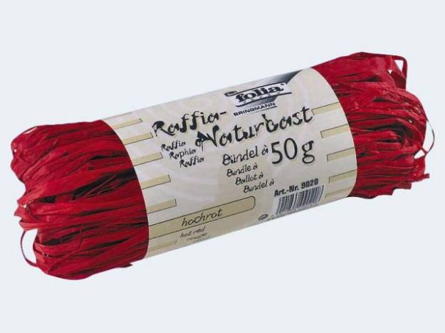 Bild von Naturbast Raffia 50g hochrot - 9020