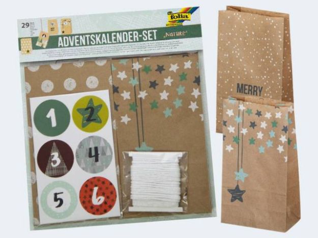 Bild von Adventskalender NATURE24 Tüten Kordel und Stric - 9396